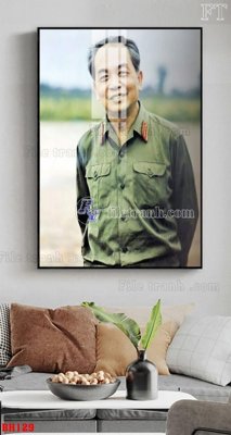 File gốc File tranh bác hồ in ấn BH129 (in lụa) tranh phong thủy