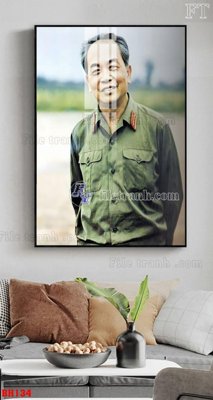 Ảnh gốc File tranh bác hồ in ấn BH134 (độ nét cao) in tráng gương