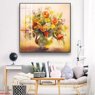 File tranh gốc File tranh bình hoa B2058 chủ đề hiện đại