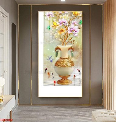 Hình ảnh gốc File tranh bình hoa B2082 (để in khổ lớn)