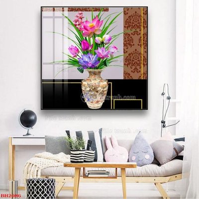 File tranh File tranh bình hoa B2086 (gốc) in backlit film