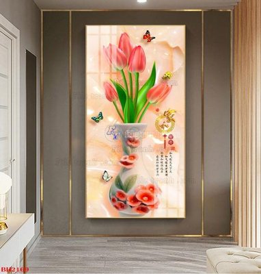 File tranh File tranh bình hoa B2169 (gốc) chủ đề thiên nhiên