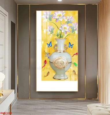 File tranh ảnh gốc File tranh bình hoa B2222 dùng cho in khổ lớn