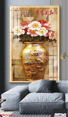 File tranh File tranh bình hoa B2240 (ảnh gốc) in trần nhà