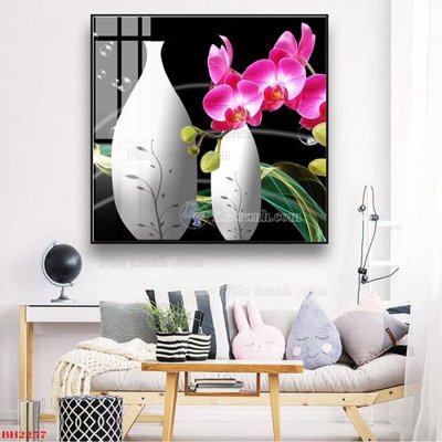 File PSD File tranh bình hoa B2257 (bản gốc) đã tách nền
