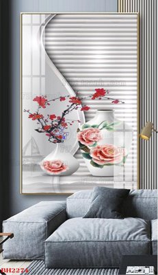 File PSD File tranh bình hoa B2274 (bản gốc) chất lượng nhất