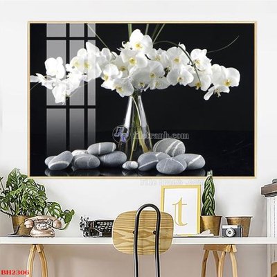 File tranh File tranh bình hoa B2306 (ảnh gốc) in trần xuyên sáng