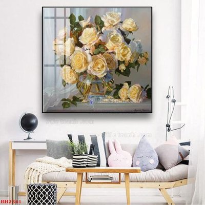 File gốc File tranh bình hoa B2341 (cho in ấn) độc quyền