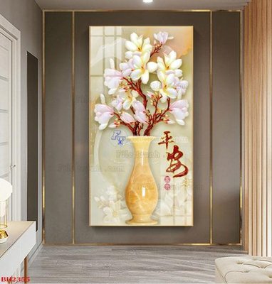 File tranh File tranh bình hoa B2355 (gốc) chủ đề thiên nhiên