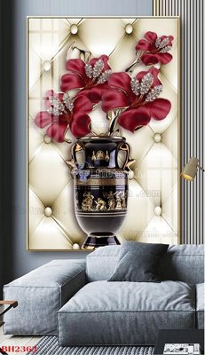 File gốc File tranh bình hoa B2363 (cho in ấn) độc quyền