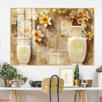 Tải file File tranh bình hoa B2371 (gốc) làm file quảng cáo