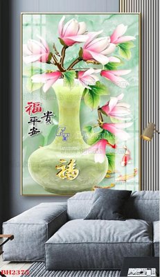 File gốc File tranh bình hoa B2375 (in 3D) cho trang trí