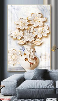 File gốc File tranh bình hoa B2392 (in mica) cắt laser