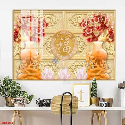 File tranh quảng cáo File tranh bình hoa B2404 (file gốc) chuyên nghiệp