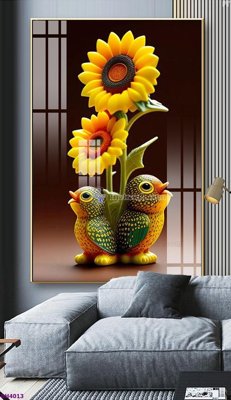 File tranh in mica File tranh bình hoa 5D hoa đẹp BH4013 (độ phân giải cao)