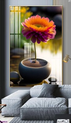 File gốc in tráng gương File tranh bình hoa 5D hoa đẹp BH4015 chi tiết