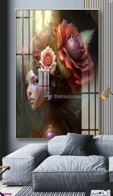File tranh File tranh bình hoa 5D hoa đẹp BH4068 (gốc) chủ đề tĩnh vật
