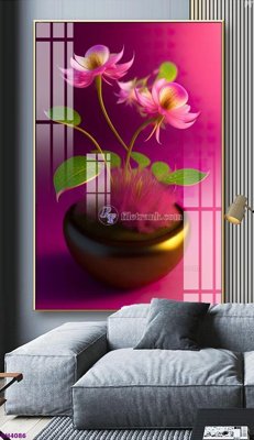 File PSD File tranh bình hoa 5D hoa đẹp BH4086 (nguyên gốc) chất lượng cao