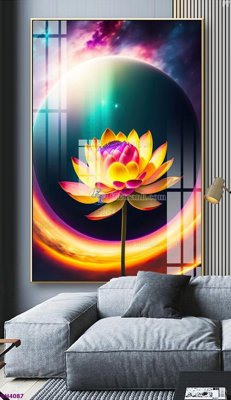 File tranh File tranh bình hoa 5D hoa đẹp BH4087 (ảnh gốc) in trần nhà