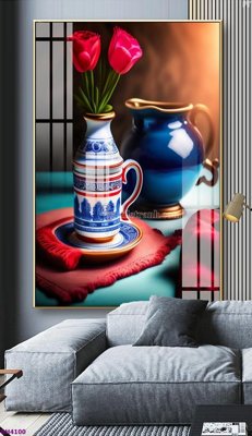 Cung cấp file tranh gốc File tranh bình hoa 5D hoa đẹp BH4100 độc quyền