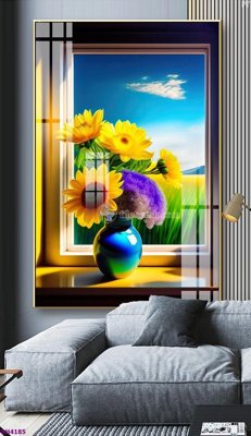 Hình ảnh file gốc File tranh bình hoa 5D hoa đẹp BH4185 (chất lượng cao)