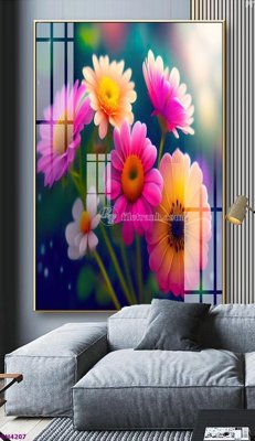 File in ấn File tranh bình hoa 5D hoa đẹp BH4207 chuyên nghiệp