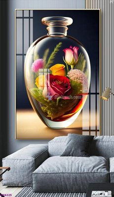 File in lụa File tranh bình hoa 5D hoa đẹp BH4225 (chất lượng cao) File tranh bình hoa 5D hoa đẹp BH4225