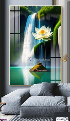 File in lụa File tranh bình hoa 5D hoa đẹp BH4233 (phong cảnh) File tranh bình hoa 5D hoa đẹp BH4233