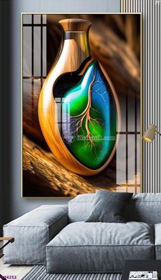 File in ấn File tranh bình hoa 5D hoa đẹp BH4252 (bản gốc) sắc nét