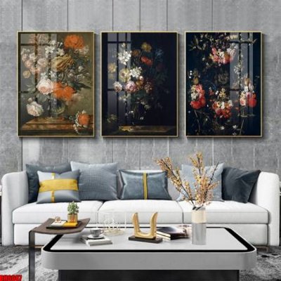 Download file File tranh bộ 3 bình hoa phong cách cổ điển BH6087 (gốc) in mica ốp bếp