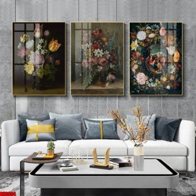 Download file tranh PSD File tranh bộ 3 bình hoa phong cách cổ điển BH6094 để chỉnh sửa