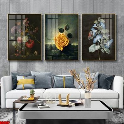 File tranh File tranh bộ 3 bình hoa phong cách cổ điển BH6097 (ảnh gốc) chi tiết rõ ràng