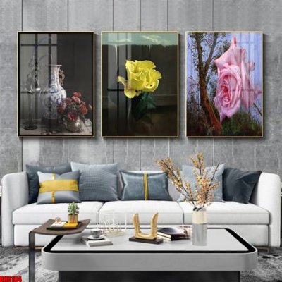 File gốc in ấn File tranh bộ 3 bình hoa phong cách cổ điển BH6104 chuẩn màu CMYK