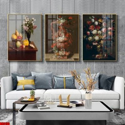 Tải file File tranh bộ 3 bình hoa phong cách cổ điển BH6196 (ảnh gốc) file AI/EPS