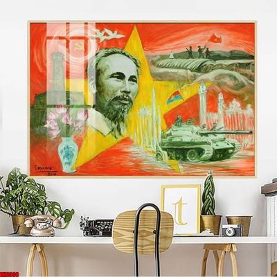 File gốc in ấn File in tranh bác hồ chất lượng cao BH8006 độ phân giải cao