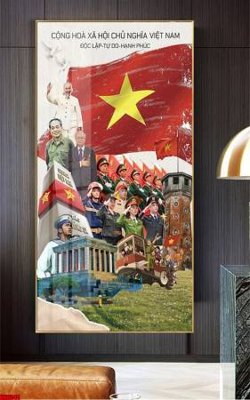 File gốc File in tranh bác hồ chất lượng cao BH8044 (in tráng gương) hiện đại