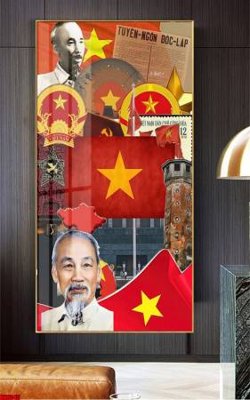 File gốc File in tranh bác hồ chất lượng cao BH8045 (in mica) làm quà tặng