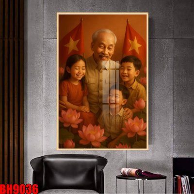 Tải file File in tranh bác hồ chất lượng cao BH9036 (ảnh gốc) in gạch men