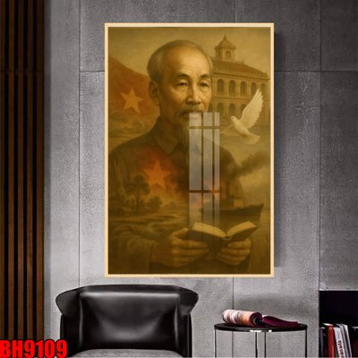 File tranh File in tranh bác hồ chất lượng cao BH9109 (gốc) in film