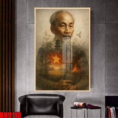 Tải xuống file tranh gốc File in tranh bác hồ chất lượng cao BH9110 (PSD/TIFF)