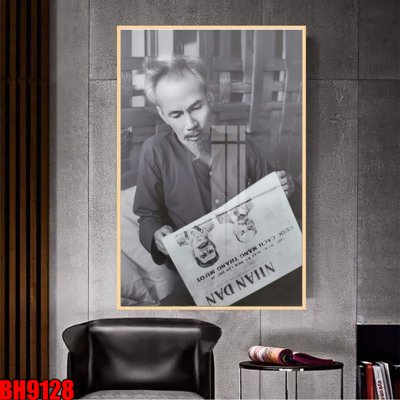 File in ấn File in tranh bác hồ chất lượng cao BH9128 (bản gốc) chất lượng cao