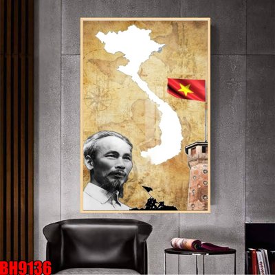 File ảnh File in tranh bác hồ chất lượng cao BH9136 (gốc) cho trang trí nhà hàng