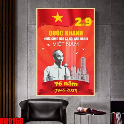 File tranh gốc PSD File in tranh bác hồ chất lượng cao BH9168 còn nguyên layer