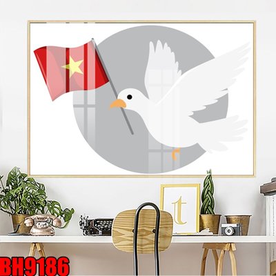 File gốc File in tranh bác hồ chất lượng cao BH9186 (in lụa) họa tiết 3D