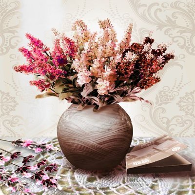 File gốc File tranh bình hoa BHY164 (in lụa) họa tiết 3D