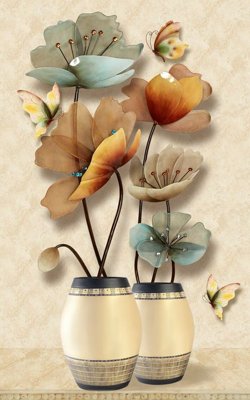 File gốc File tranh bình hoa BHY193 (phong cách) châu Âu