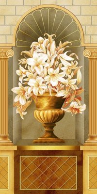 File tranh in tráng gương File tranh bình hoa BHY28 (siêu nét)