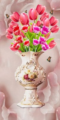 File gốc File tranh bình hoa BHY305 (bản quyền) cho in ấn