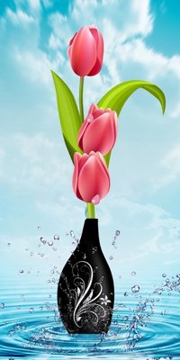 File gốc File tranh bình hoa BHY328 (in ấn) màu sắc trung thực