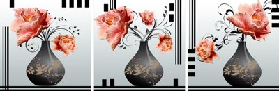 File PSD File tranh bình hoa BHY332 (gốc) cho designer